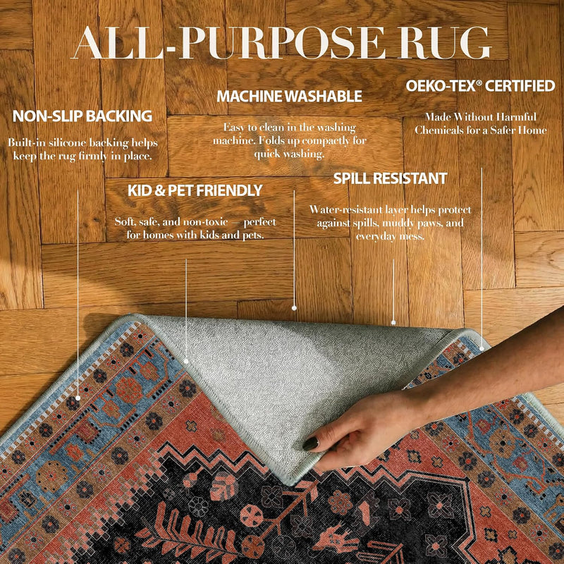 Rugs Living Room Washable Non-Slip