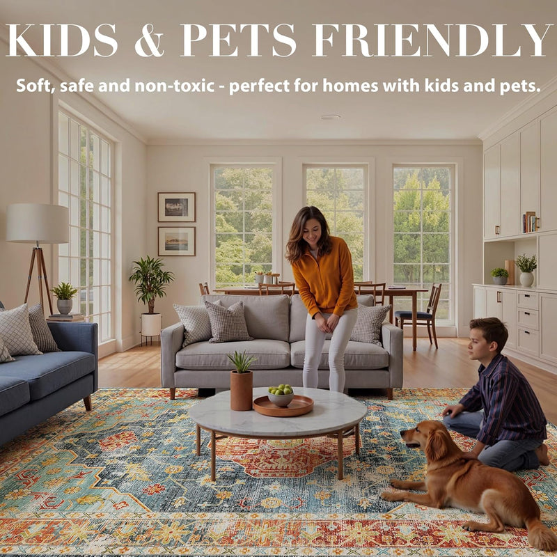 Rugs Living Room Washable Non-Slip