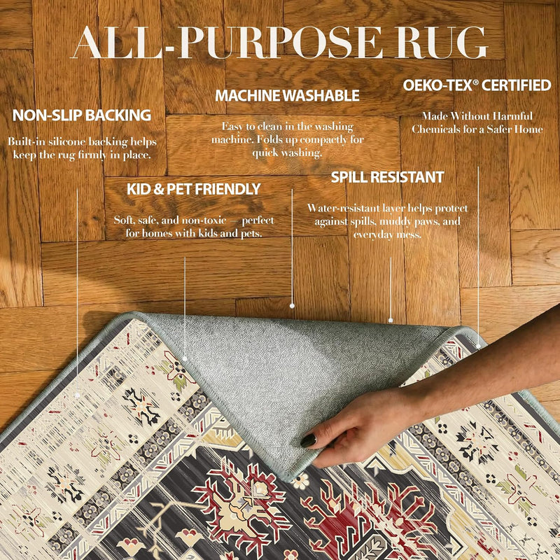 Rugs Living Room Washable Non-Slip