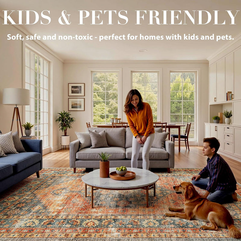 Rugs Living Room Washable Non-Slip