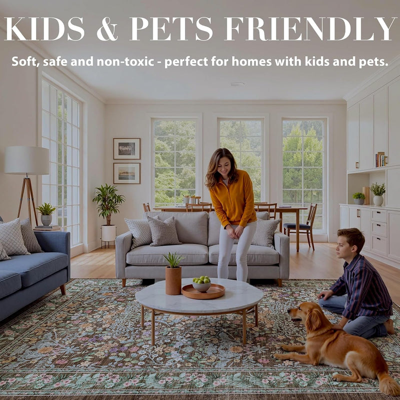 Rugs Living Room Washable Non-Slip