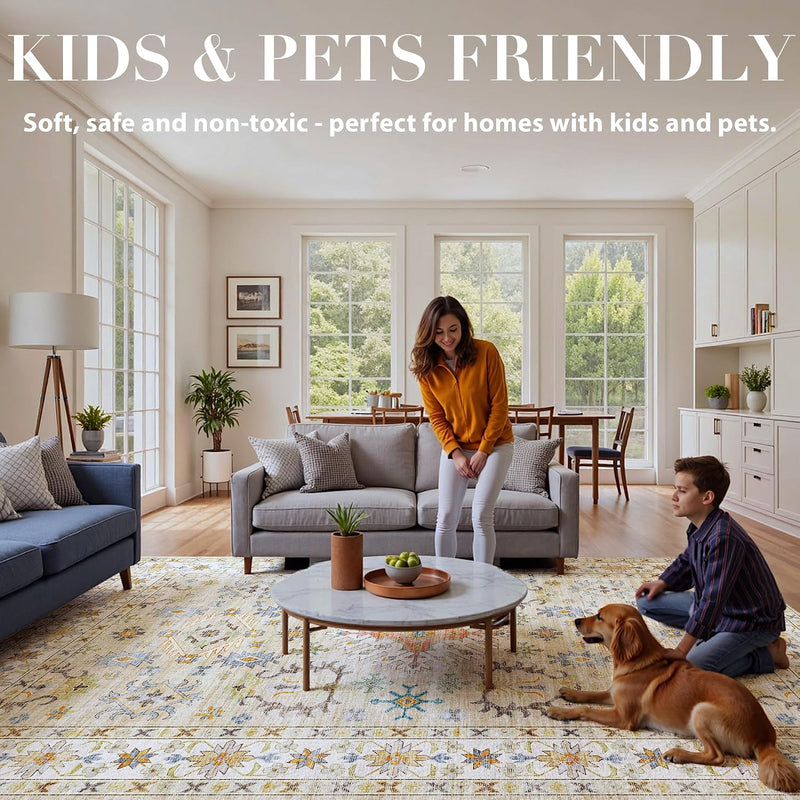 Rugs Living Room Washable Non-Slip