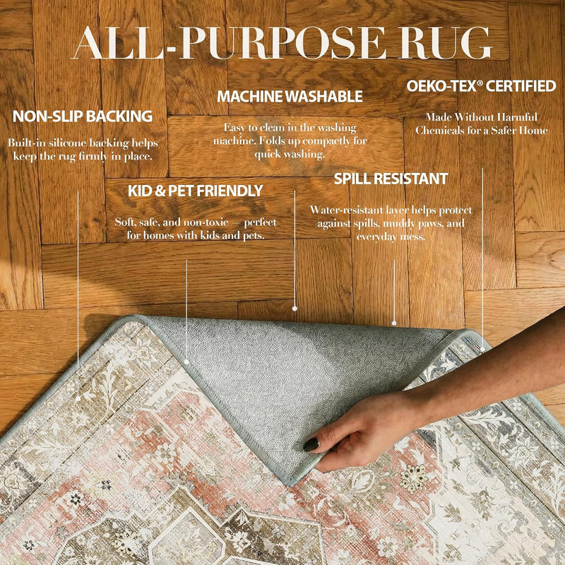 Rugs Living Room Washable Non-Slip
