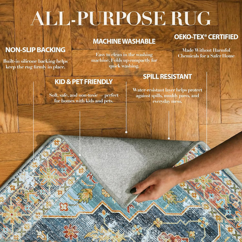 Rugs Living Room Washable Non-Slip