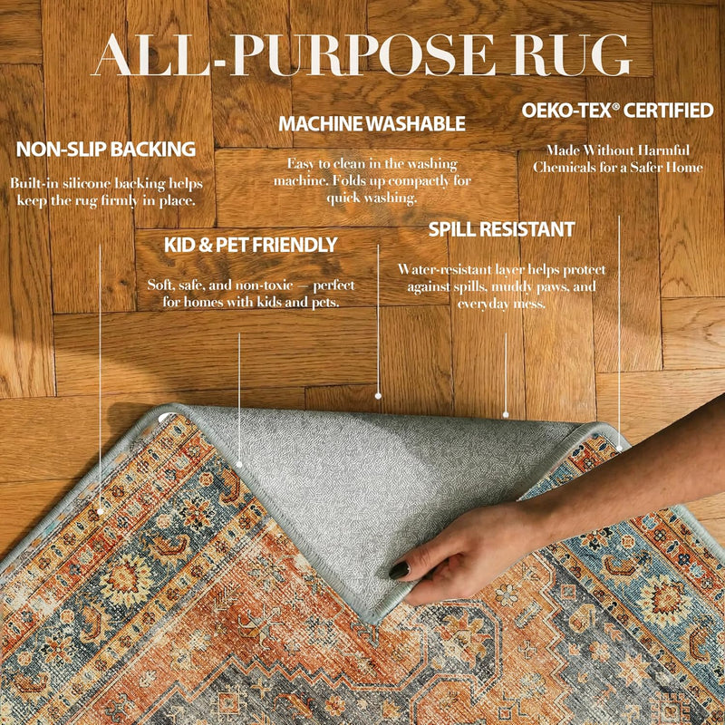 Rugs Living Room Washable Non-Slip