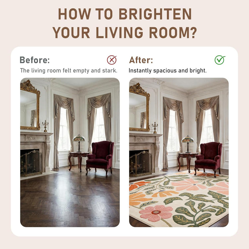 Rugs Living Room Washable Non Slip Area