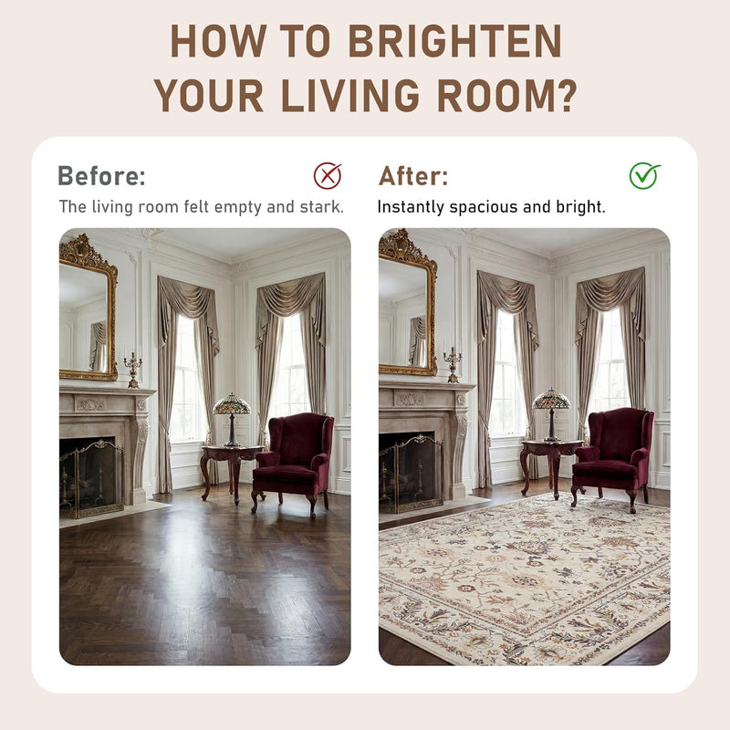 Rugs Living Room Washable Non Slip Area