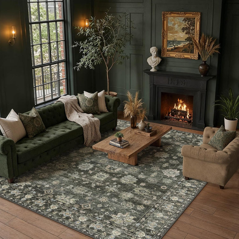 Vintage Rugs Living Room Rug Washable Carpet