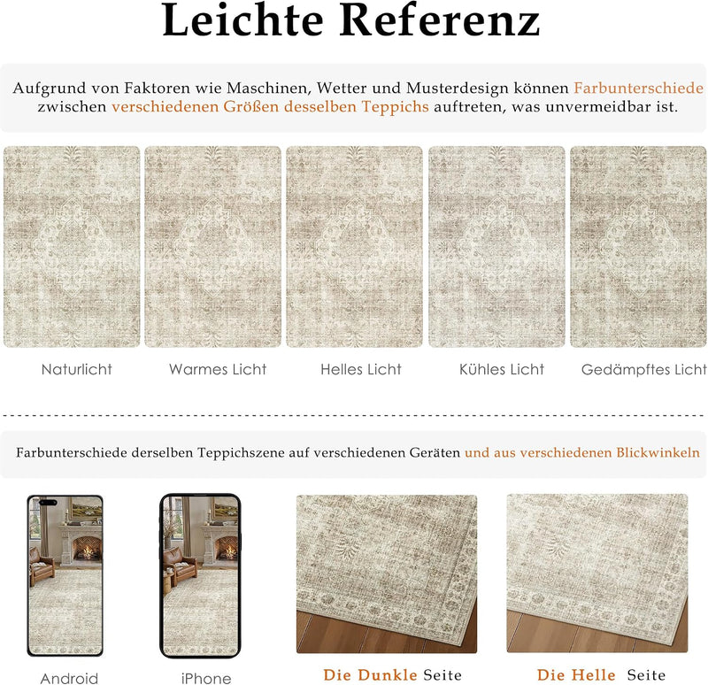 Vintage Rugs Living Room Rug Washable Carpet