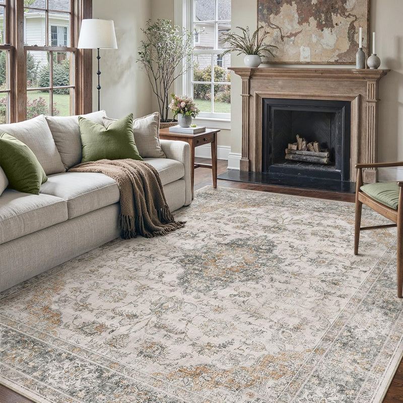 Vintage Rugs Living Room Rug Washable Carpet