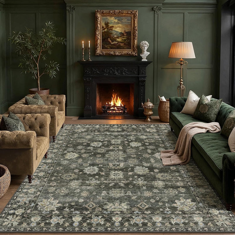 Vintage Rugs Living Room Rug Washable Carpet