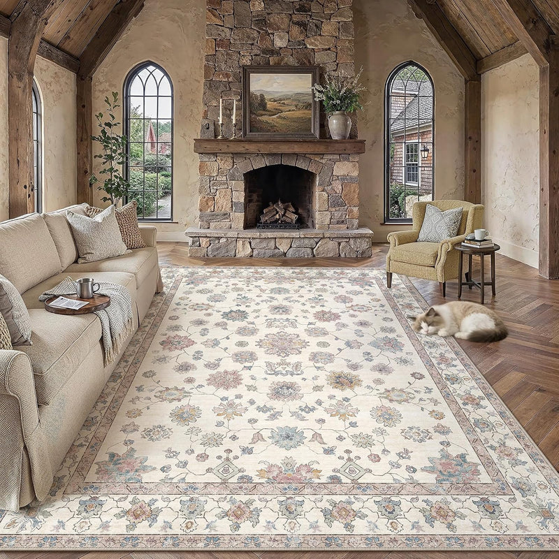 Vintage Rugs Living Room Rug Washable Carpet