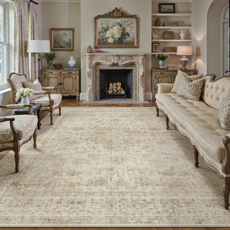 Vintage Rugs Living Room Rug Washable Carpet
