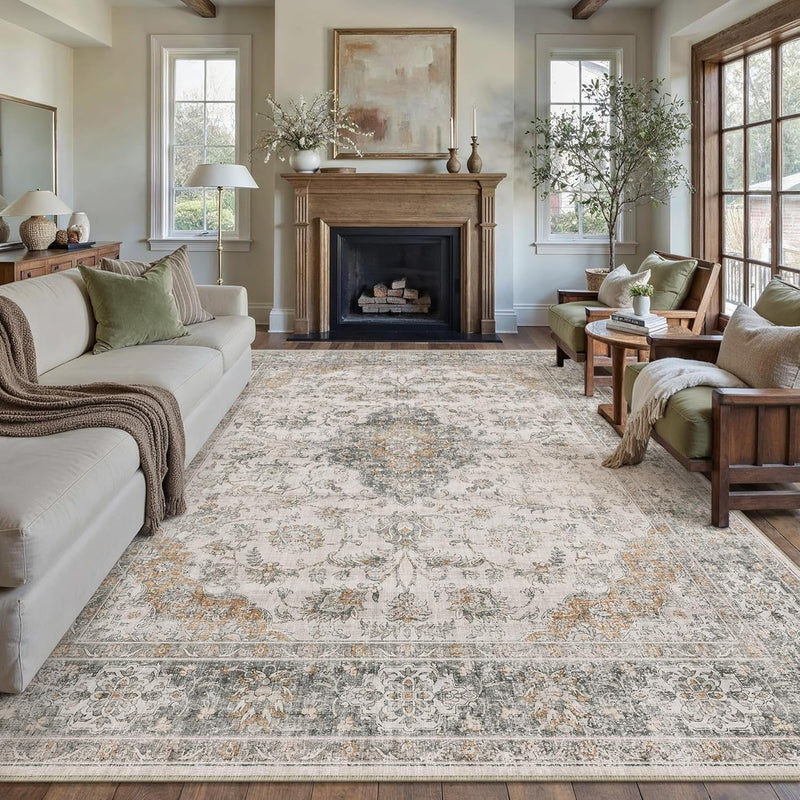 Vintage Rugs Living Room Rug Washable Carpet