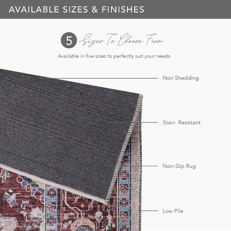 Rugs Living Room Washable Rug Area Non-Slip Carpet