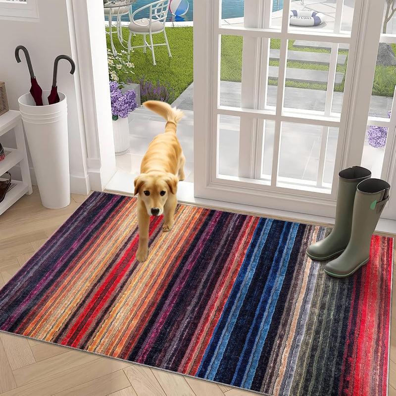 Rugs for Living Room Washable Rug Area Non-Slip Carpet