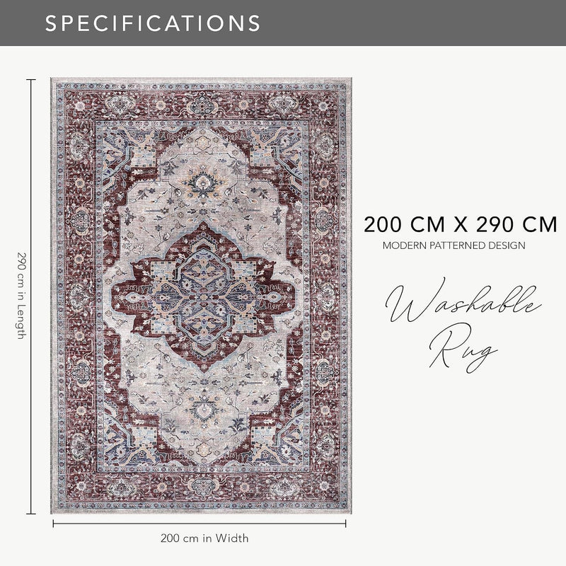Rugs Living Room Washable Rug Area Non-Slip Carpet