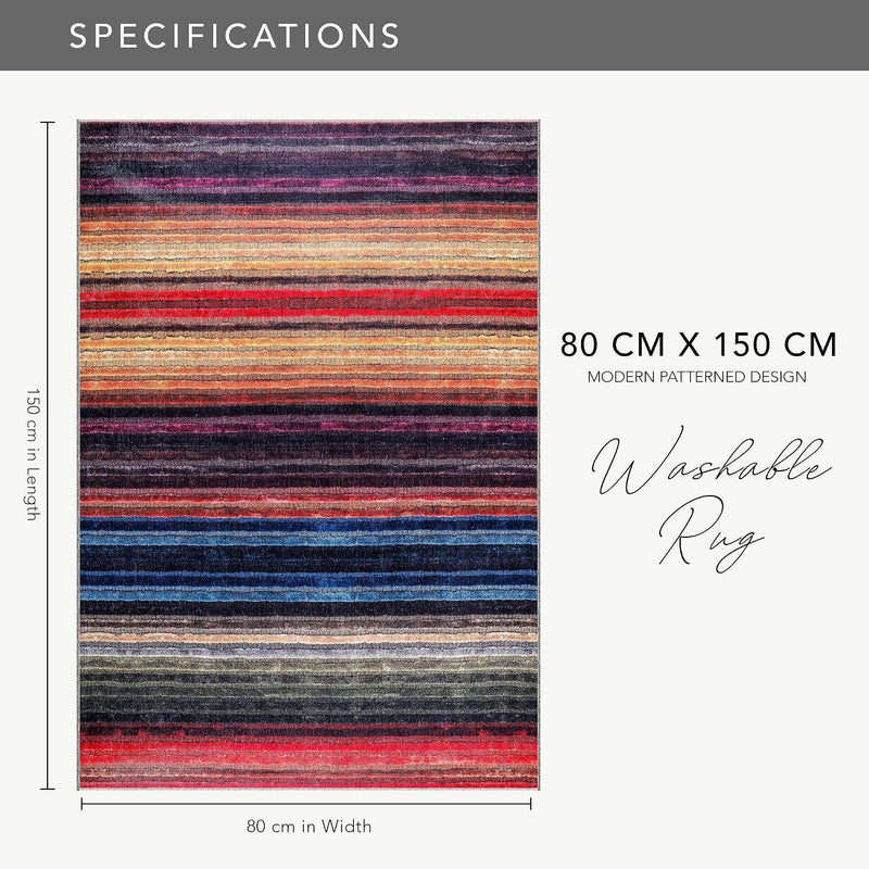 Rugs for Living Room Washable Rug Area Non-Slip Carpet