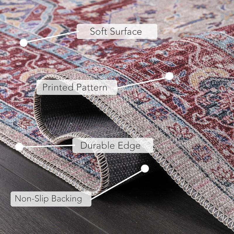 Rugs Living Room Washable Rug Area Non-Slip Carpet