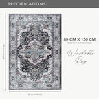 Rugs for Living Room Washable Rug Area Non-Slip Carpet