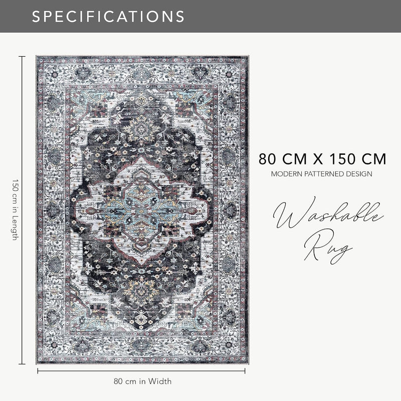 Rugs for Living Room Washable Rug Area Non-Slip Carpet
