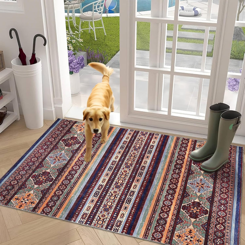 Rugs for Living Room Washable Rug Area Non-Slip Carpet