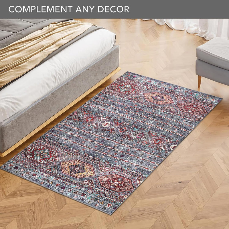 Rugs for Living Room Washable Rug Area Non-Slip Carpet