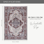 Rugs for Living Room Washable Rug Area Non-Slip Carpet