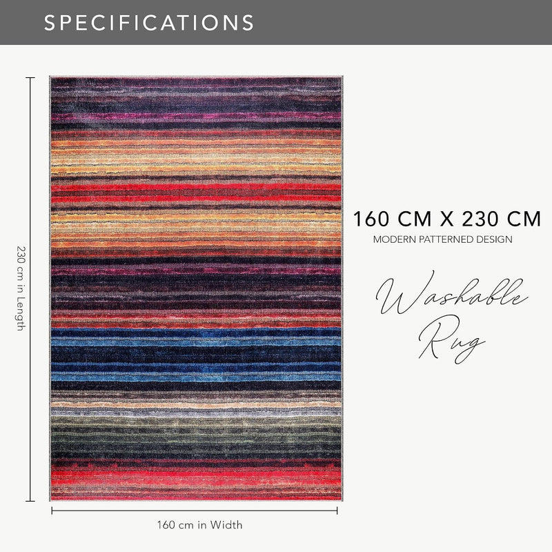 Rugs for Living Room Washable Rug Area Non-Slip Carpet