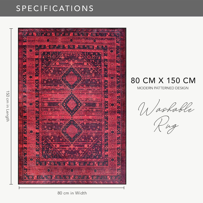 Rugs for Living Room Washable Rug Area Non-Slip Carpet