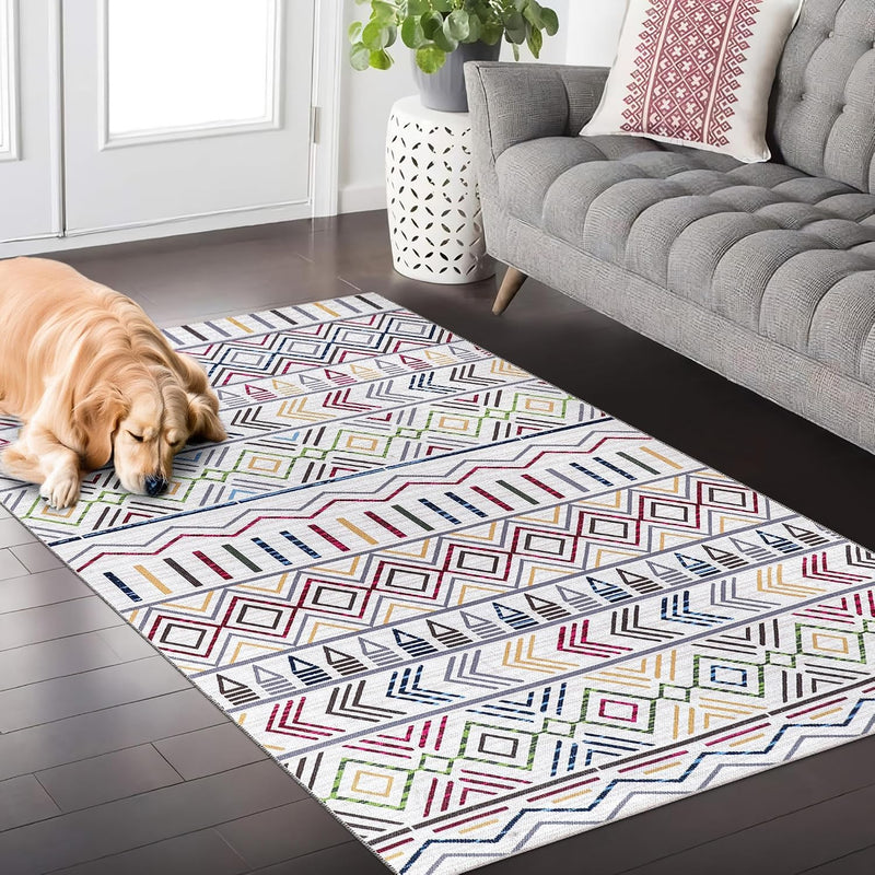 Rugs for Living Room Washable Rug Area Non-Slip Carpet