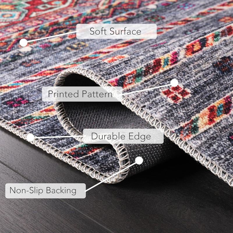 Rugs Living Room Washable Rug Area Non-Slip Carpet