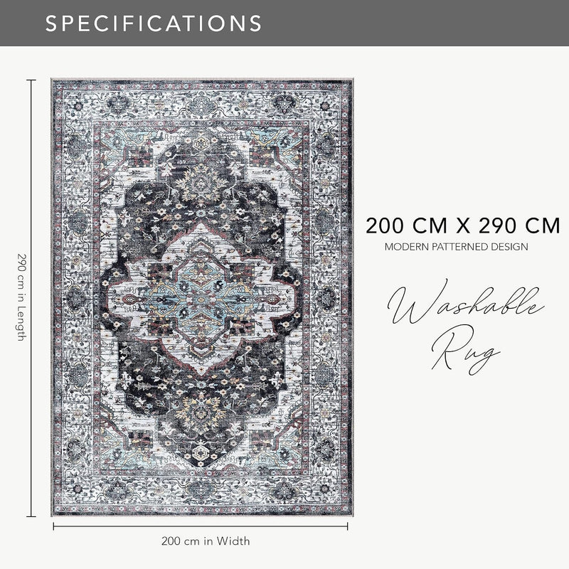 Rugs Living Room Washable Rug Area Non-Slip Carpet