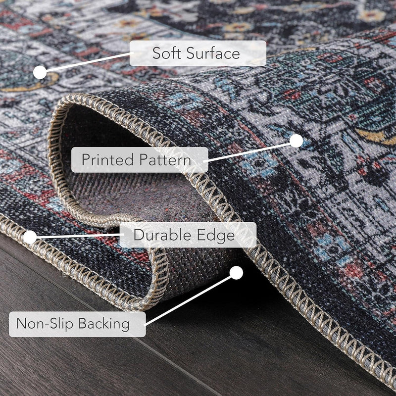 Rugs Living Room Washable Rug Area Non-Slip Carpet