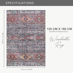Rugs Living Room Washable Rug Area Non-Slip Carpet