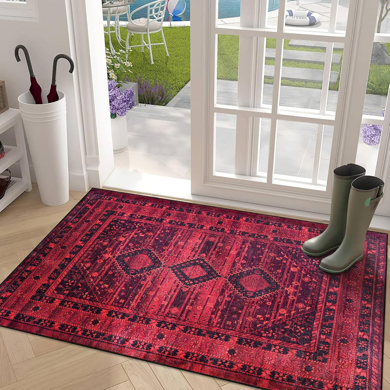 Rugs for Living Room Washable Rug Area Non-Slip Carpet