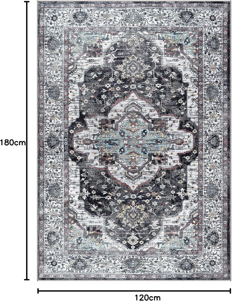 Rugs for Living Room Washable Rug Area Non-Slip Carpet