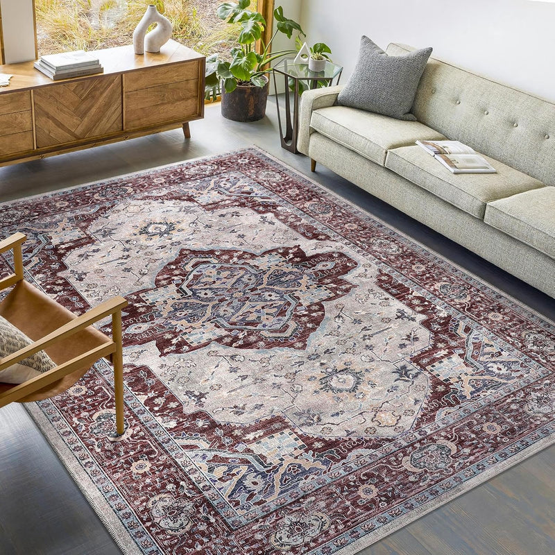 Rugs Living Room Washable Rug Area Non-Slip Carpet
