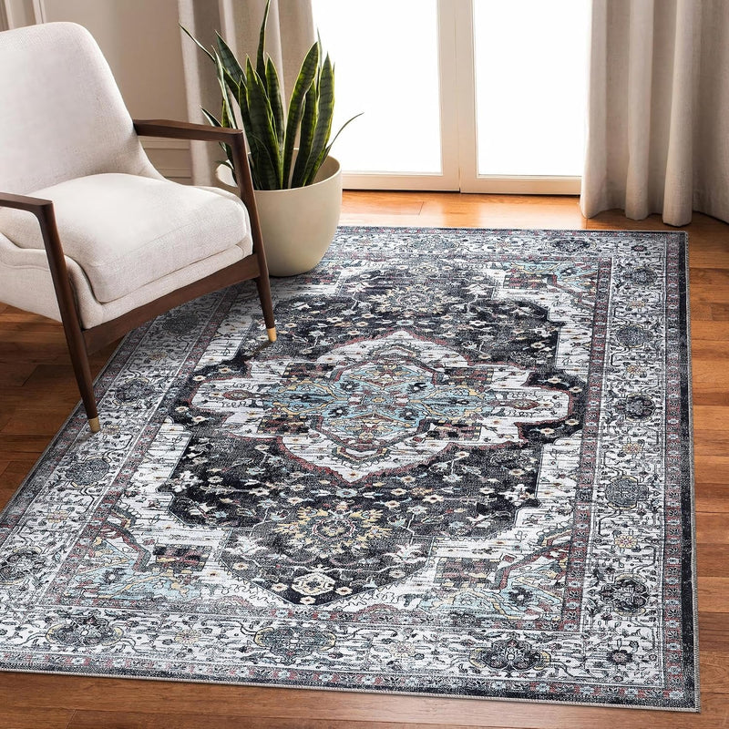 Rugs for Living Room Washable Rug Area Non-Slip Carpet