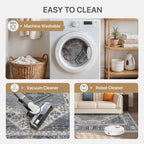 Rugs Living Room Washable Short Pile Sage