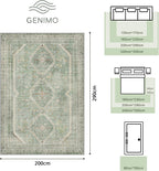 Rugs Living Room Washable Short Pile Sage