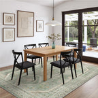 Rugs Living Room Washable Short Pile Sage