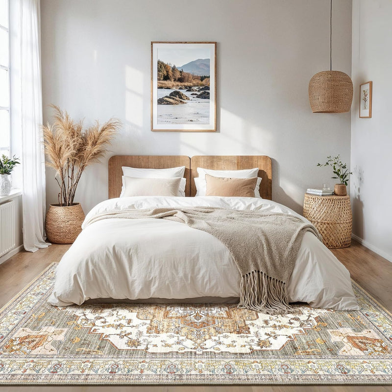 Rugs Living Room Washable Short Pilenon Slip
