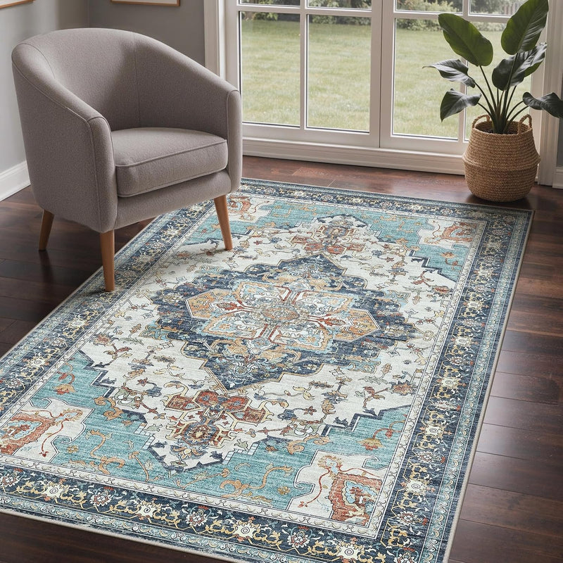 Rugs Living Room Washable Short Pilenon Slip