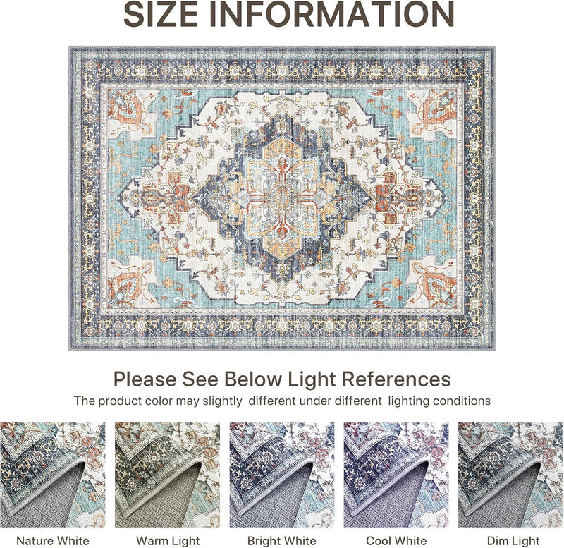Rugs Living Room Washable Short Pilenon Slip