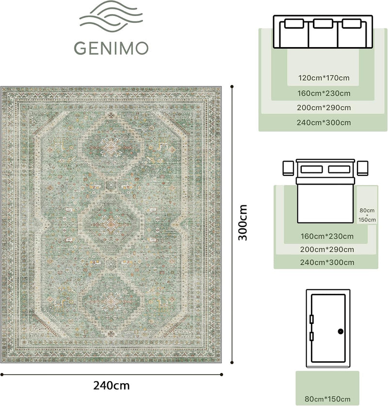 Rugs Living Room Washable Short Pilenon Slip