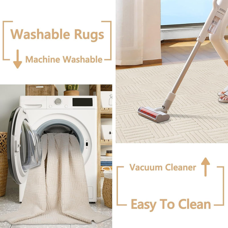 Rugs Living Room Washable Soft Fluffy Area