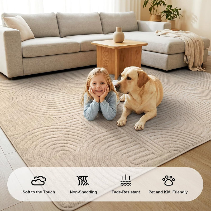Rugs Living Room Washable Soft Touch