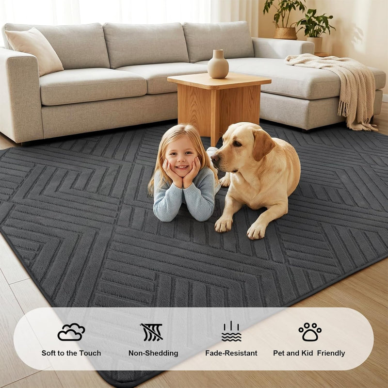 Rugs Living Room Washable Soft Touch