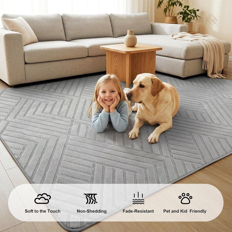 Rugs Living Room Washable Soft Touch